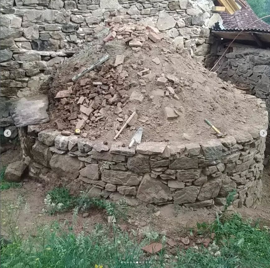 Couverture en lauzes avant travaux GAGNAC SUR CERE
