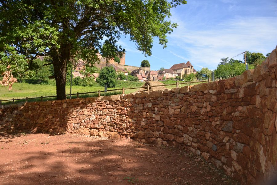 RESTAURATION DU VIVIER DE BOSCAU - COURBE MUR PIERRE SECHE
